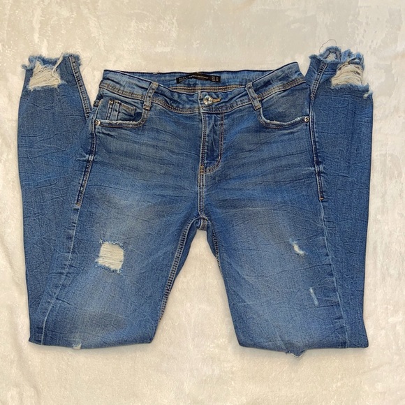 Zara Trafaluc Distressed Skinny Jeans